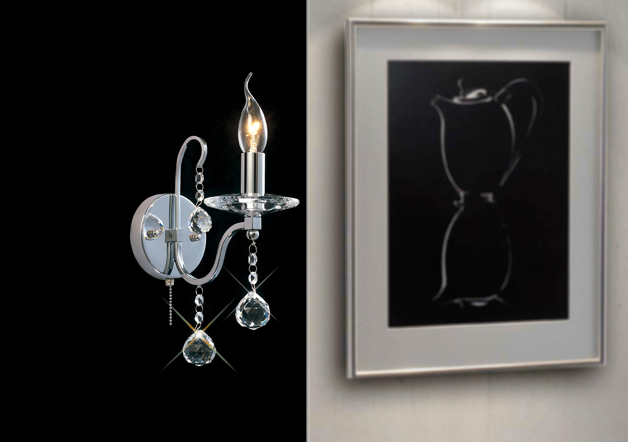 Bianco Crystal Wall Lights Diyas Contemporary Crystal Wall Lights Bianco Crystal Wall Lights Diyas Contemporary Crystal Wall Lights